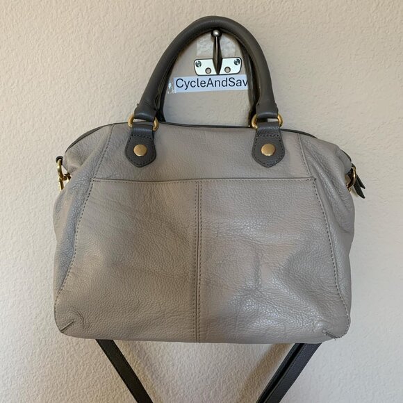 Emma Fox two-tone leather satchel - Picture 2 of 8